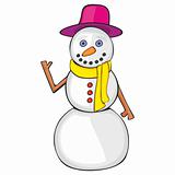 isolated funny snowman