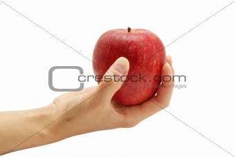  apple in hand