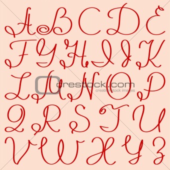 Calligraphy Alphabet Capital