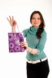 Young girl with shopping bag