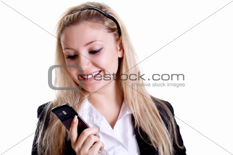 young woman using cellphone