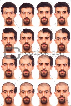 Youg Man Collection of Expression Cropping Hairs