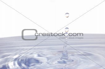 water drop isolated on white 