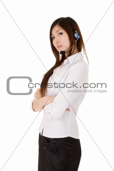 Young assistant business lady