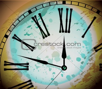 Illustration of Vintage Distressed Clock