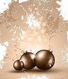 Christmas Backgrounds with Vintage Baubles and Glitter elements