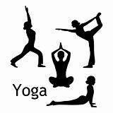 yoga poses silhouette