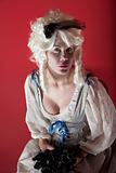 Woman dressed as Marie Antoinette