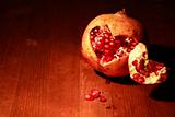 Pomegranate On Wood