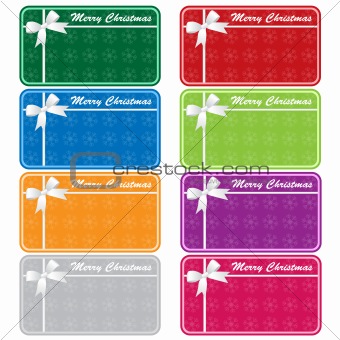 Xmas gift tags assorted colors