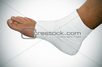 bandaged foot