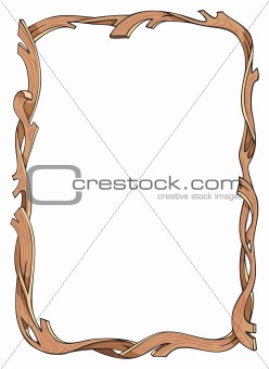 Interwoven wooden frame