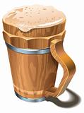 Beer wooden cup