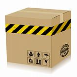 Handle With Care Box (danger). Vector
