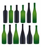 collection of silhouette bottles 