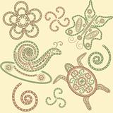 vector henna animals