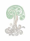 vector henna tree