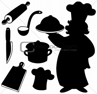 Chef silhouettes collection