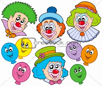 Funny clowns collection