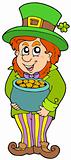 Leprechaun with treasure pot