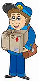 Mailman delivering box
