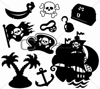 Pirate silhouettes collection