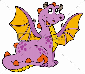 Purple dragon with big wings