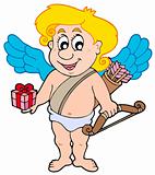 Valentine Cupid with gift