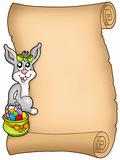 Easter parchment with bunny