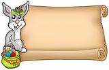 Easter scroll with cute bunny