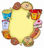 Various cartoon food frame