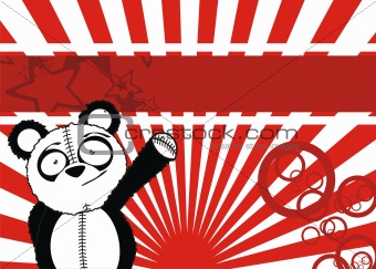 panda bear cartoon plush background