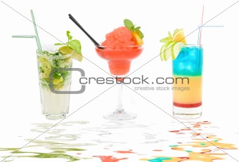 Set of three Fresh cocktails 