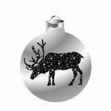 Christmas ball with reindeer