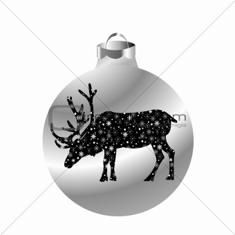 Christmas ball with reindeer