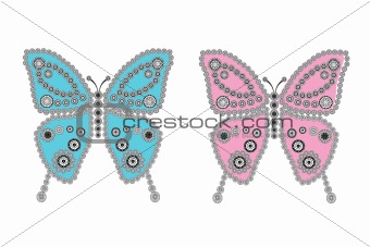 Colored butterflies
