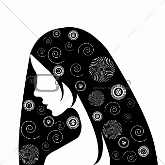 Female profile silhouette