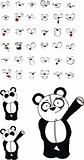 panda bear plush cartoon set1