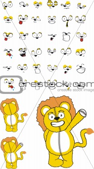 lion plush cartoon set1