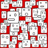 Background with square faces