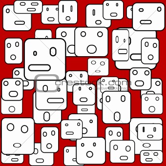 Background with square faces