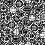Pattern seamless with oriental motifs in black and white