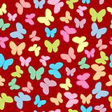 Seamless pattern with butterflies in pastel tones