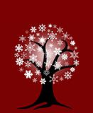 Winter Tree with Snowflakes
