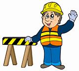 Cartoon construction worker