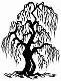 Willow tree silhouette