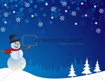 Snowman, vector illustration