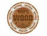 100% wood stamp