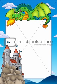 Frame with dragon and castle