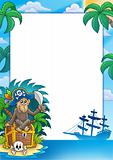 Pirate frame with monkey